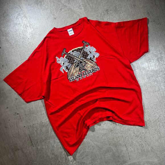 Surfwear Island Legends Hawaii T-Shirt Red 2XL - Picture 1 of 6